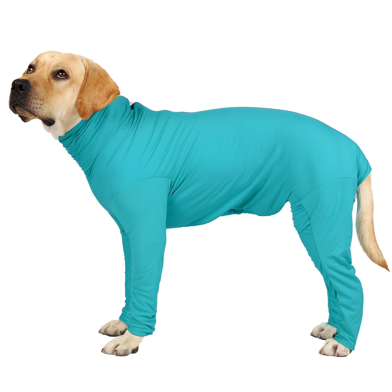 Cross-border dog full-coverage ice silk dog zipper style yoga wear sportswear anti-shedding dog wear for large dogs