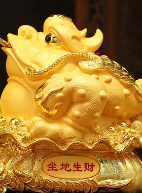 八聚财金蟾摆件招财金蝉聚盆宝厅办BJ-20230公室装饰方店铺前台开