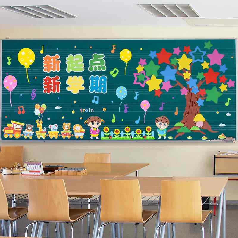 2024秋季开学黑板报新学期主题墙贴装饰小学教室班级文化布置材料,淘宝优惠券,粉丝福利购,淘宝优惠卷