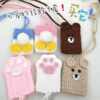 New direct selling hand-knitted bus card protective cover crochet student meal card campus access control girl ID couple