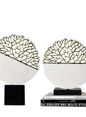 美豹中式摆件轻奢电视柜摆件网红大理石工艺品现代艺术家居装饰品