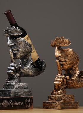 正品简约现代创意北沉默是金工艺品摆件欧酒柜办酒公室厅客艺术品