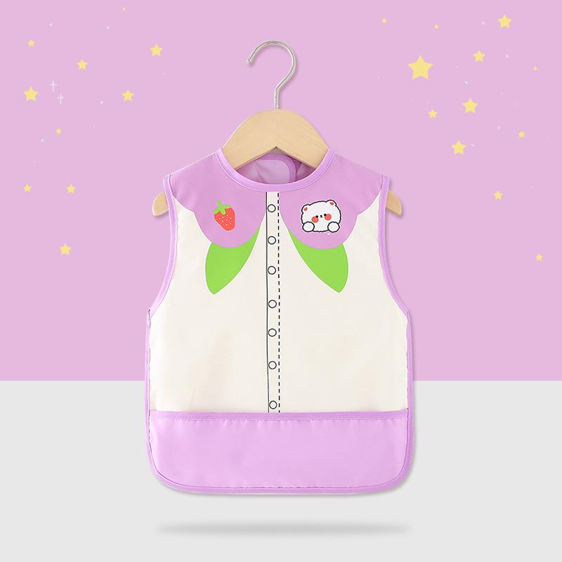 Children's eating bibs, waterproof and dirt-proof, summer thin, male and female baby coveralls, baby saliva napkins, vest style