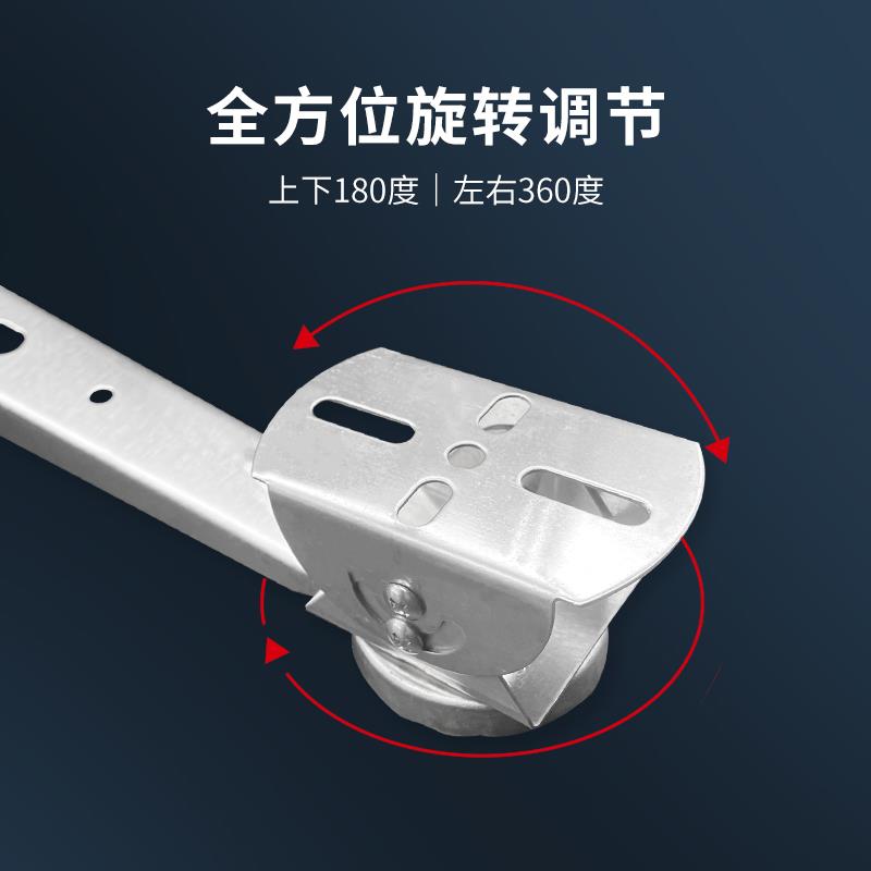 监控支架201万向S304不锈钢室外摄像机鸭嘴抱箍支架430壁装抱柱 - 图1