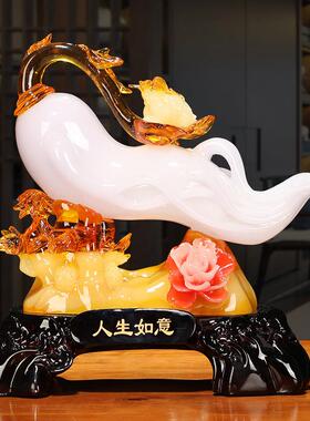 人参摆件人生如意家居客厅办公室摆设新居乔迁店铺开业工艺品