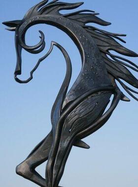 跨境爆款KissHorseSculpture金属工艺品摆件马雕塑现代雕像高品质