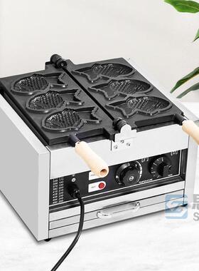 鱼用电热雕鱼烧机 冰淇淋燃气雕烧夫饼MAGA-102机 六条华大鱼雕鱼