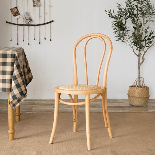 高档曲木北古欧thonet式覆椅子做旧法实木家用美式餐椅桑纳椅索耐 - 图0