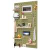 Solid wood hole board display rack living room entrance storage rack kitchen bathroom organizer wall storage rack