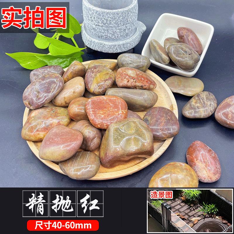 宠物鱼缸造景鹅卵石龟缸造景摆件雨花石头鱼缸底沙庭院装饰小石子 - 图0