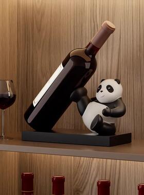 功夫熊猫玄电视柜餐边柜隔断装酒饰品奢摆件熊CRCH0067猫酒架装饰