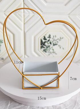 金属铁艺手提花篮花架花艺包装插花花篮礼盒永生提蓝铁花篮插花架