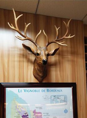 欧式创意品仿真树脂动物鹿头壁饰沙发背景墙立体玄关装饰工艺挂件