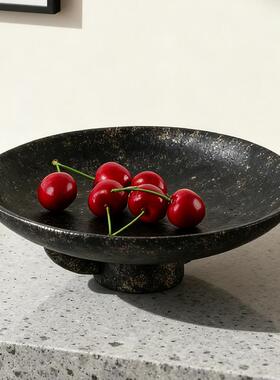 复古做瓶旧驳花器果盘套装ABJ件样板房餐厅斑花托盘摆搭配组合装