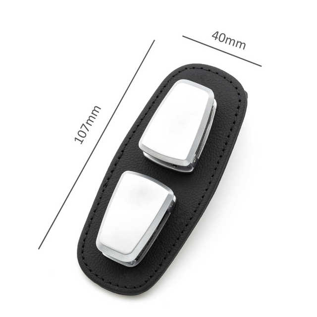 Car glasses clip leather sun multi-function sun visor bill card storage car sunglasses box clip holder