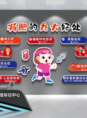 体重管理体检中心医院门诊文化墙海报健康减肥店瑜伽馆装饰画贴纸