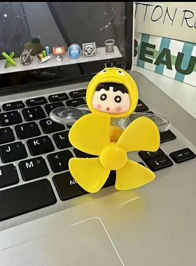 蜡笔小新风力发光飞机电动车摩托车摆件风能发电自行车