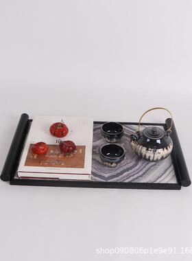 新中式茶几上托盘组合摆件陶瓷茶具套装茶壶茶杯装饰品软装布置