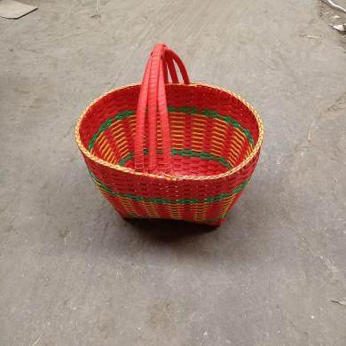 家用采摘竹篮手提买菜篮子厨房放鸡蛋藤编手工编织收纳筐办喜事篮,淘宝优惠券,粉丝福利购,淘宝优惠卷