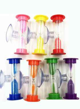 7色吸盘旋转沙漏2 3 5分钟儿童刷牙计时器小巧可爱装饰品礼物包邮