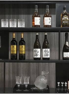 酒柜厨房壁柜样板房售楼处吧台酒具酒器仿真酒摆件软装饰品陈列