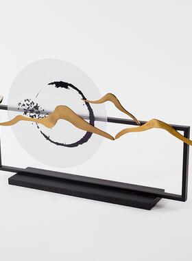 新中日摆落件金软属亚克力客厅玄关酒柜博古MC-TY-61架摆设式样板