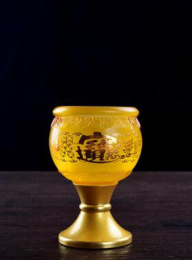 家居拜财神招财，宝酒杯，高彷玻璃祭杯，茶杯，水杯，玻璃三联五
