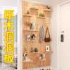 Solid wood hole board entrance entrance see details rack wall panel entry partition children's room storage rack partition wall panel