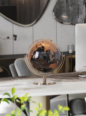 轻奢高档地球仪摆件酒柜办公室书房桌面玄关客厅家居软装饰品礼品