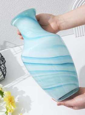 复古高档玻璃花瓶水培干花插花瓶客厅电视柜玄关家居装饰