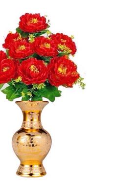 新款仿花假花摆设客厅装饰品摆件佛前花束牡丹花国花寺庙用品