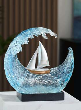 大气约乘风破浪酒SHBD1588柜室装饰品简摆件轻奢客厅办公房书树脂