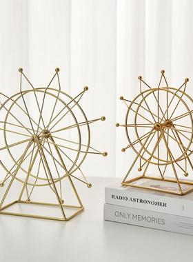 简约现代客厅电视柜酒柜装饰品摆件创意旋转摩天轮办公室桌面摆设