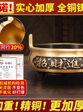 铜香炉供奉套装供佛财神关公神像佛具蜡烛台水果盘圣水杯上香炉