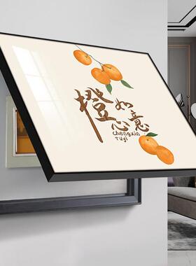 新中式电表箱装饰遮挡KMK弱墙电盒配电箱挂画福壁字画客厅画开关