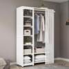 Multifunctional metal corner coat rack with dust-proof curtain wardrobe floor-to-ceiling hole plate hanging coat rack integrated bedroom home