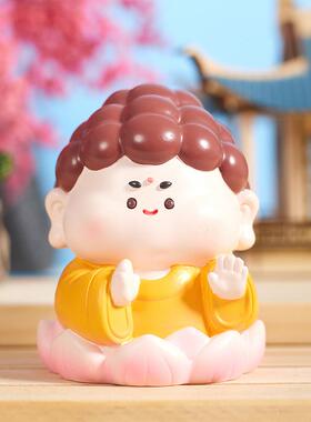 国潮YF072-16佛系祈福小神仙创意摆件 盒树脂公工艺手盲办潮玩仔