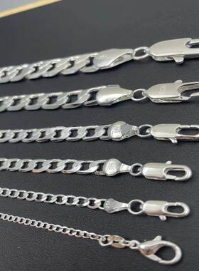 Men's 925 Sterling Silver Necklace 2/4/6/8/10/12MM 40-75