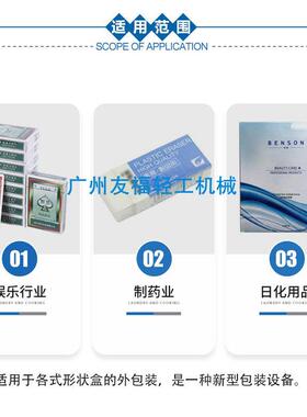 三维包装机透明膜烟包机全自动卡片塑封机茶叶烫膜机化妆品包膜机