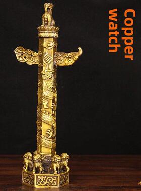 铜花手表饰品柳云龙柱望远镜办公室客厅装饰饰品