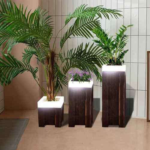 led发光花盆灯带充电RGB可调节多颜色智能户外防水景观庭院花盆灯 - 图0