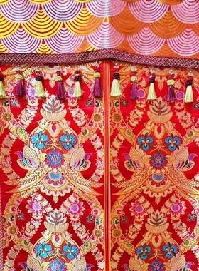 三尺三堂单布帘子遮挡帘遮挡布龙凤布110*80