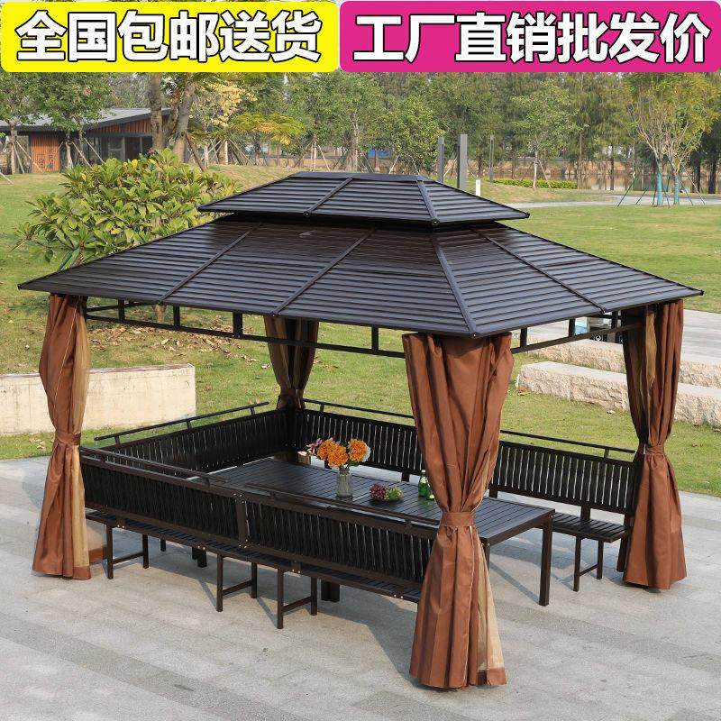 户外凉亭镀锌顶棚亭子四柱亭别墅庭院花园天台休闲遮阳棚大雨棚,淘宝优惠券,粉丝福利购,淘宝优惠卷