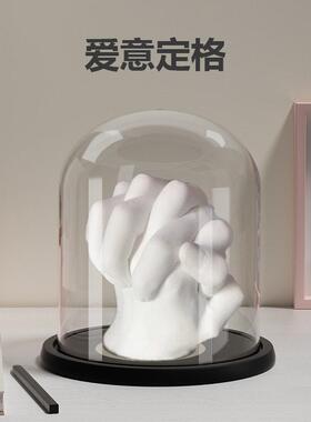 永生花玻璃罩现创意家居饰品潮玩手手模珠鲜花工艺品防尘罩