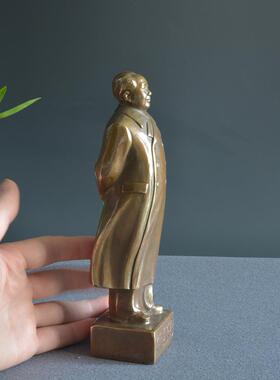 复古毛主席铜像摆件客厅书房摆放伟人立像毛主席去安源送领导朋友