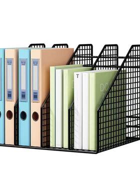 办公用品文件置物架放书本a4纸立式多层铁艺学生资料收纳桌上书架