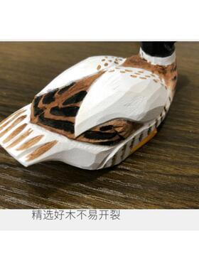 正品饰实木手工雕鸭刻木鸭子摆件小子动装物品