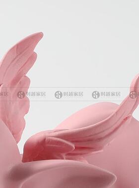 现代约简树脂小飞猪雕厅塑摆件家居客软装饰TD5267品酒店样板间桌