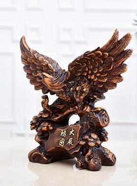办公室老板桌公司前台酒柜家居装饰乔迁开业礼品大展鸿图老鹰摆件
