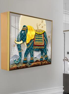网红加厚气电箱装画饰定制商铺消箱挡挂画老式配表遮电天然开箱关